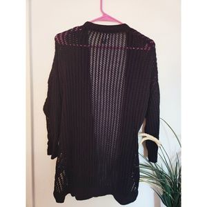 Black cardigan sweater